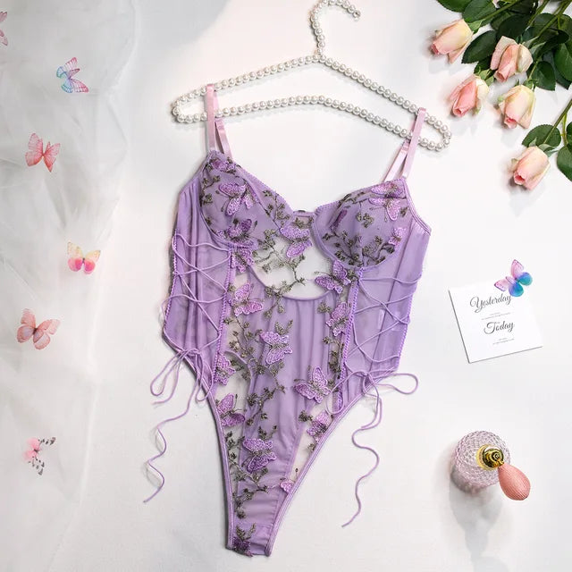 Selene | Body de mariposa bordada