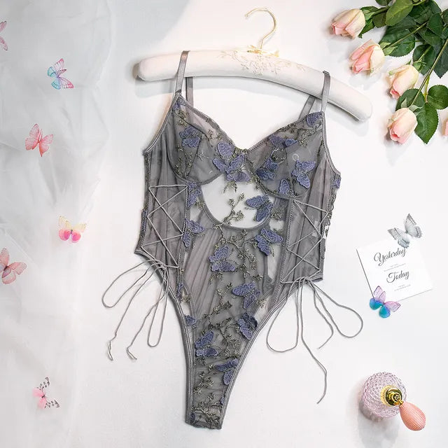 Selene | Body de mariposa bordada