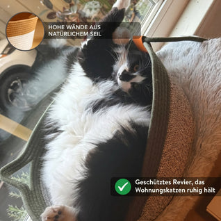 Instinkt Katzenkorb – Natürlicher Rückzugsort für Wohnungskatzen