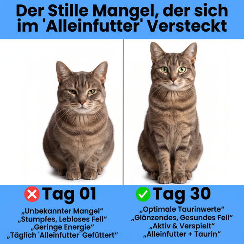 Beugen Sie einem unbemerkten Mangel vor, bevor erste Anzeichen auftreten – mit dem Taurin-Nahrungsergänzungsmittel Wooflyx™