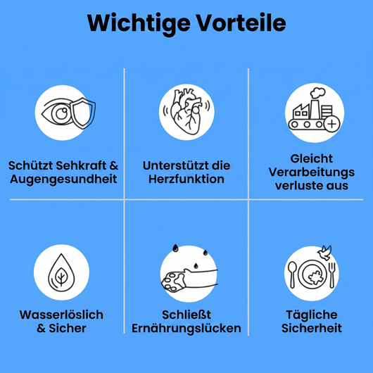 Beugen Sie einem unbemerkten Mangel vor, bevor erste Anzeichen auftreten – mit dem Taurin-Nahrungsergänzungsmittel Wooflyx™